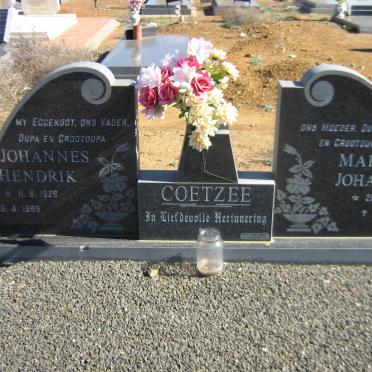 COETZEE Johannes Hendrik 1926-1998 &amp; Maria Johanna 1932-2007
