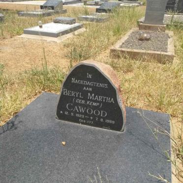 CAWOOD Beryl Martha nee KEMP 1923-1989