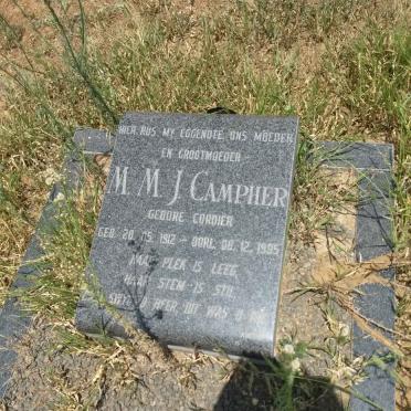 CAMPHER M.M.J. nee CORDIER 1912-1995