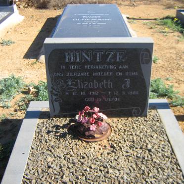HINTZE Elizabeth J. 1912-1984