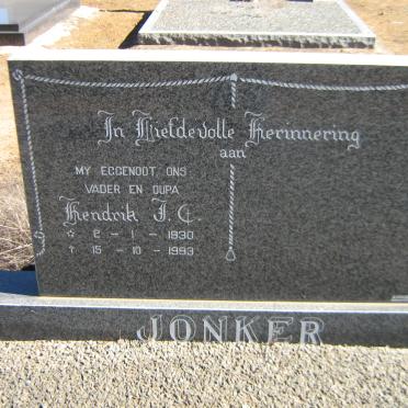 JONKER Hendrik J.C. 1930-1993