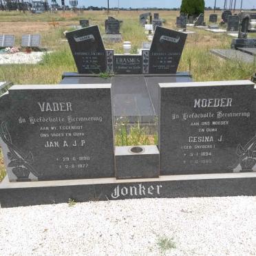 JONKER Jan A.J.P. 1890-1977 &amp; Gesina J. SNYDERS 1894-1983