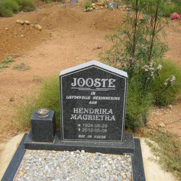 JOOSTE Hendrika Magrietha 1924-2012