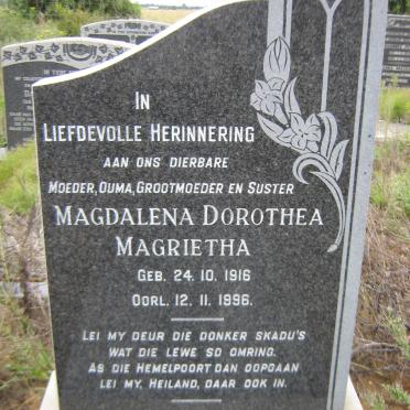 JONKER Magdalena Dorothea Magrietha 1916-1996