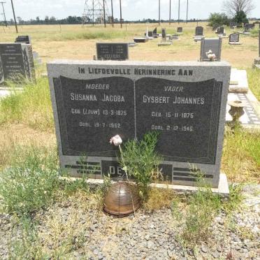 K?? Gysbert Johannes, de 1875-1946 &amp; Susanna Jacoba LOUW 1875-1952