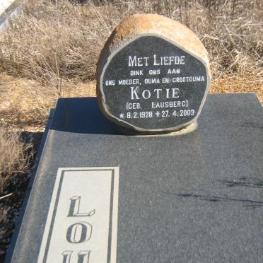 LOUW Kotie nee LAUSBERG 1928-2003