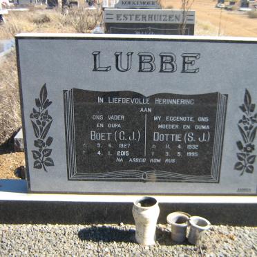 LUBBE C.J. 1927-2015 &amp; S.J. 1932-1995