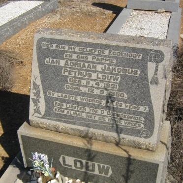 LOUW Jan Adriaan Jakobus Petrus 1891-1950