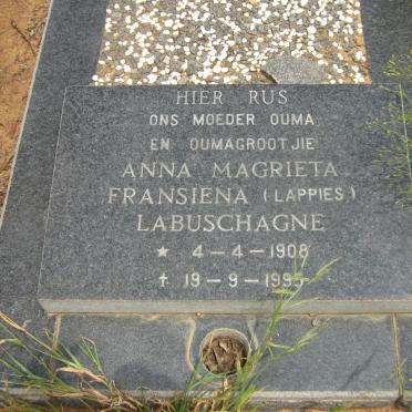 LABUSCHAGNE Sarel Jacobus 1909-1963 &amp; Anna Magrieta Fransiena 1908-1995