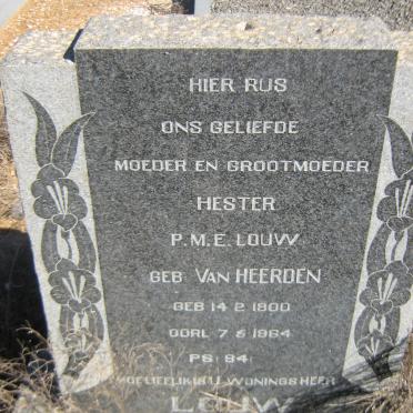 LOUW Hester P.M.E. nee VAN HEERDEN 1900-1964
