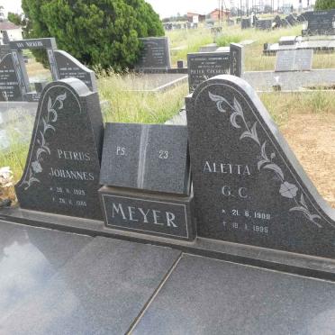 MEYER Johannes Petrus 1909-1986 &amp; Aletta G.C. 1908-1995