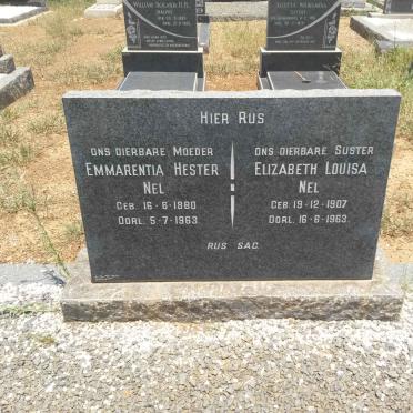 NEL Emmarentia Hester 1880-1963 :: NEL Elizabeth Louisa 1907-1963