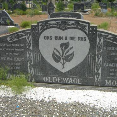 OLDEWAGE William Hendry 1895-1963 en Jeannetta Hendrina 1898-1993