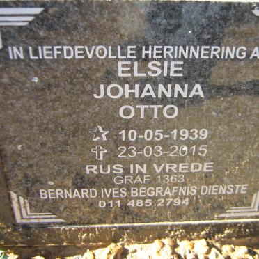 OTTO Elsie Johanna 1939-2015