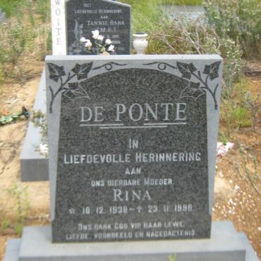 PONTE Rina, de 1938-1998