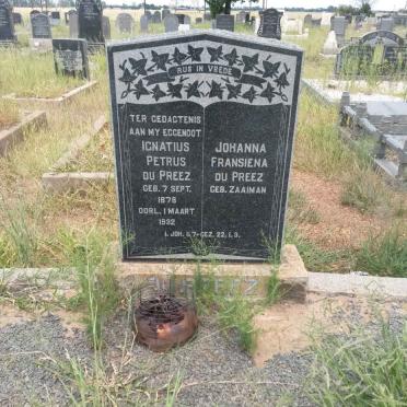 PREEZ Ignatius Petrus, du 1878-1932 &amp; Johanna Fransiena ZAAIMAN