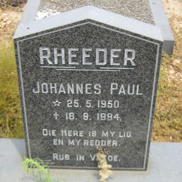 RHEEDER Johannes Paul 1950-1994
