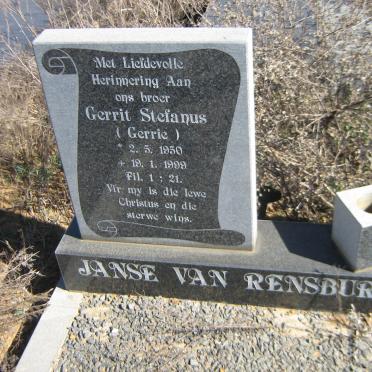 RENSBURG Gerrit Stefanus, Janse van 1950-1999