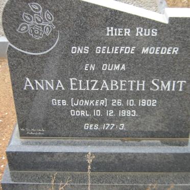 SMIT Anna Elizabeth nee JONKER 1902-1993