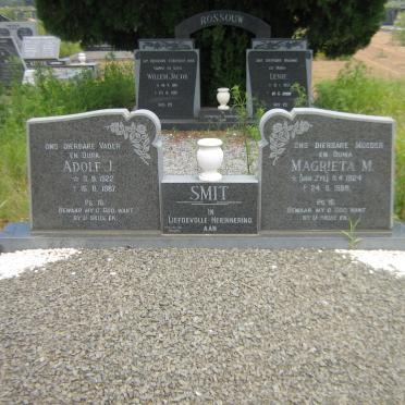 SMIT Adolf J. 1922-1987 &amp; Magrieta M. VAN ZYL 1924-1989