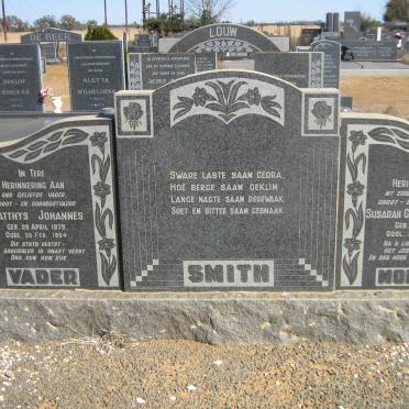 SMITH Matthys Johannes 1878-1964 &amp; Susarah Gertruida Jacoba 1881-1959