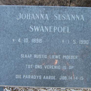 SWANEPOEL Johanna Susanna 1898-1990