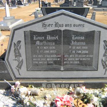 SCHEEPERS Louis Daniel Marthinus 1906-1993 &amp; Louisa Johanna 1909-2004