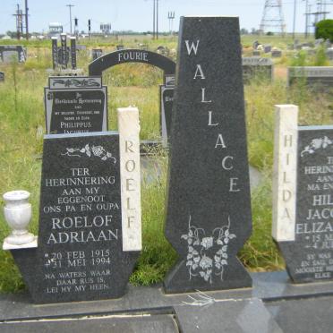 WALLACE Roelof Adriaan 1915-1994 &amp; Hilda Jacoba Elizabeth 1921-1996