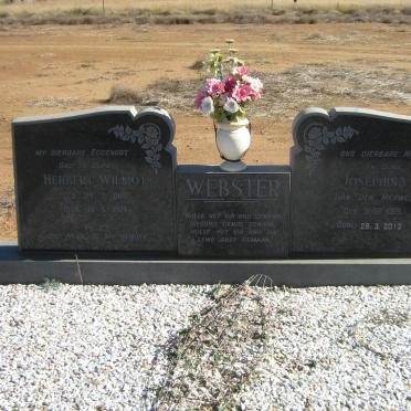 WEBSTER Herbert Wilmot 1916-1974 &amp; Josephina VAN DER MERWE 1921-2012