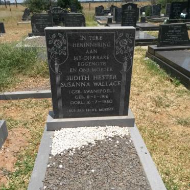 WALLACE Judith Hester Susanna nee SWANEPOEL 1916-1980