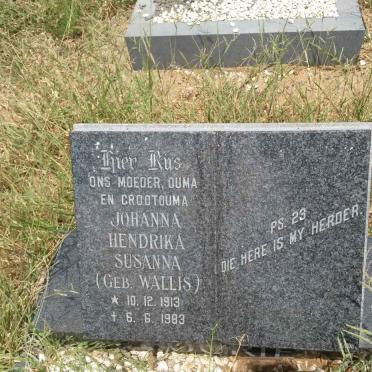 ? Johanna Hendrika Susanna geb WALLIS 1913-1983