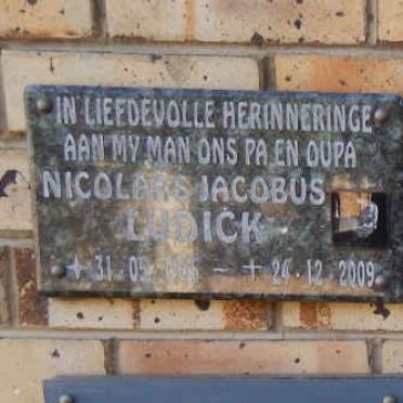 LUDICK Nicolaas Jacobus 19?6-2009