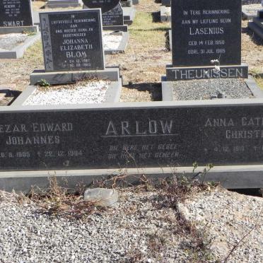 ARLOW Mezar Edward Johannes 1905-1984 &amp; Anna Cathrina Christina 1910-1985