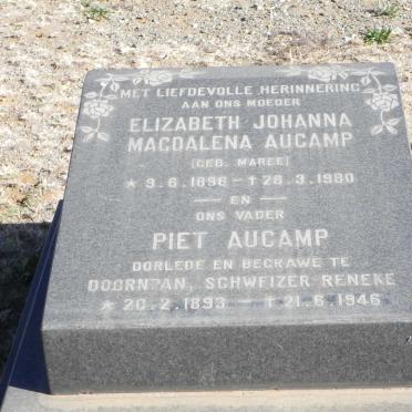 AUCAMP Piet 1893-1946 &amp; Elizabeth Johanna Magdalena MAREE 1896-1980