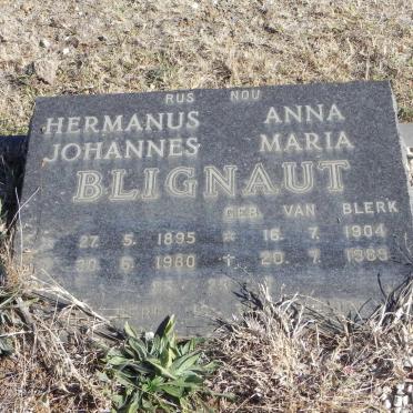 BLIGNAUT Hermanus Johannes 1895-1980 &amp; Anna Maria VAN BLERK 1904-1989