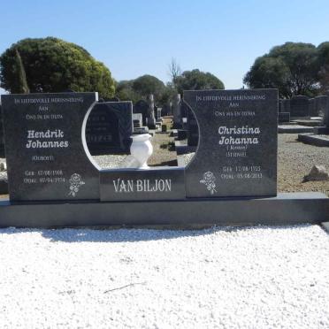 BILJON Hendrik Johannes, van 1908-1974 &amp; Christina Johanna KIRSTEIN 1925-2013