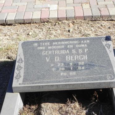 BERGH Gertruida S.S.P., v.d. 1922-1984