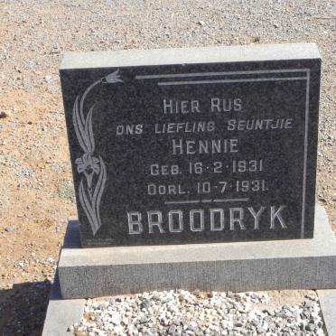 BROODRYK Hennie 1931-1931