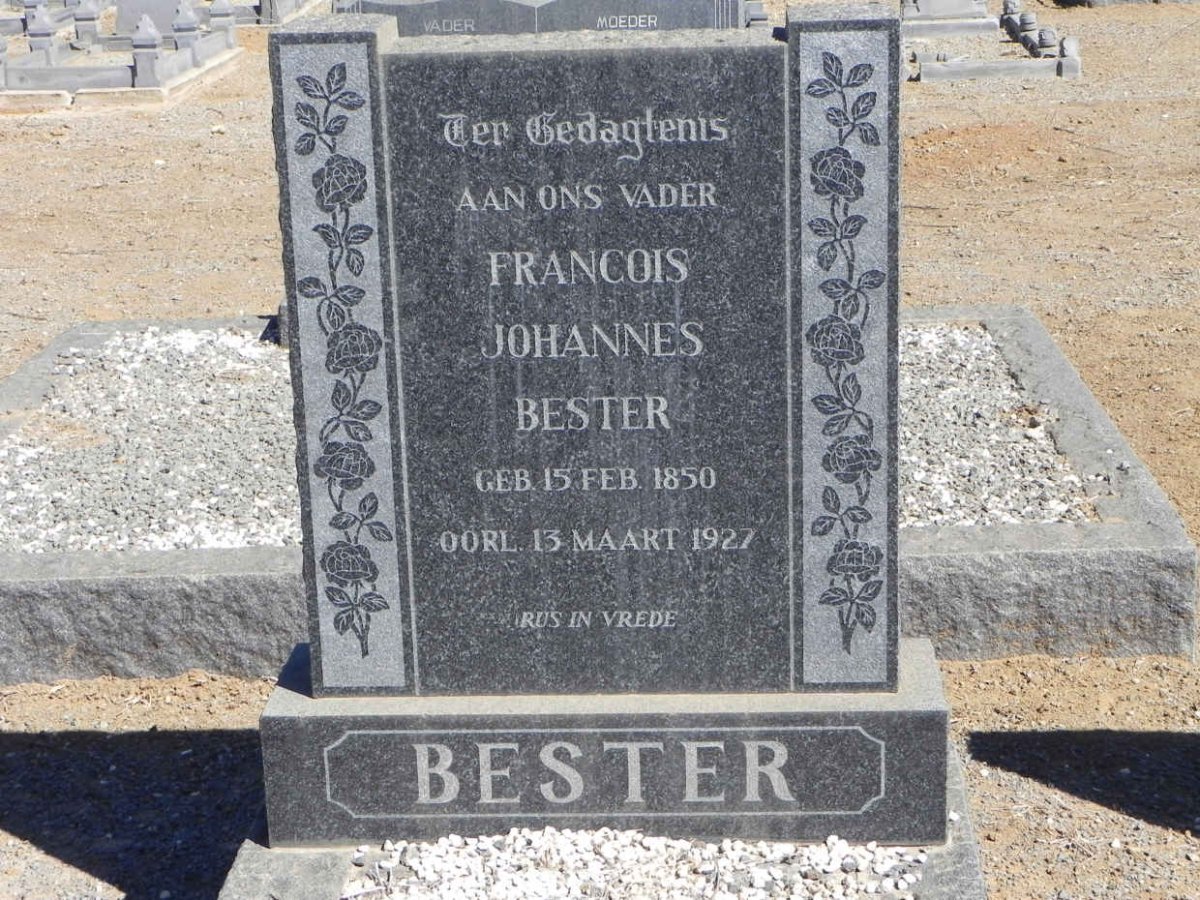 BESTER Francois Johannes 1850-1927