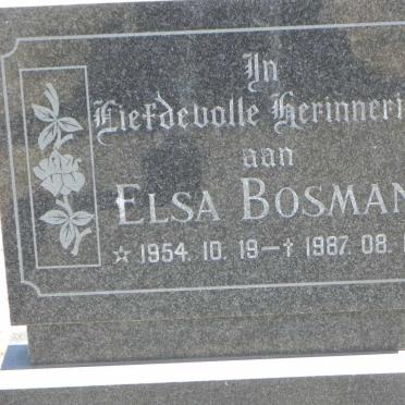 BOSMAN Elsa 1954-1987
