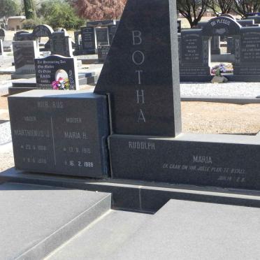 BOTHA Marthienus J. 1908-1970 &amp; Maria H. 1915-1988