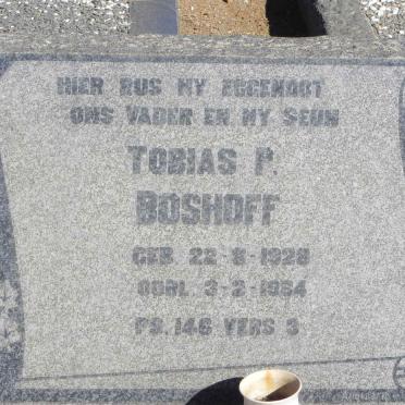 BOSHOFF Tobias P. 1928-1984