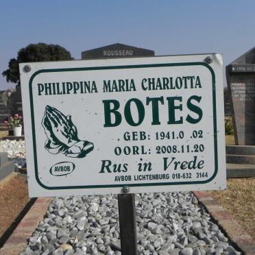 BOTES Philippina Maria Charlotta 1941-2008