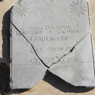 FRAUENDORF Hendriena Cicillia 19?9-1928