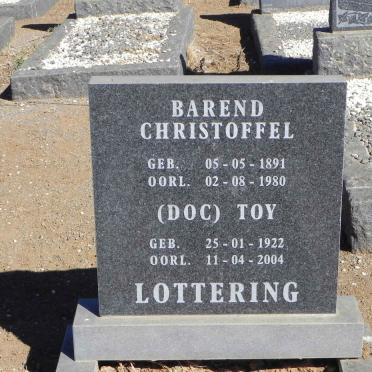 LOTTERING Barend Christoffel 1891-1980 &amp; Toy 1922-2004