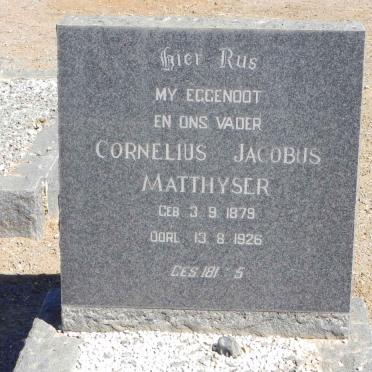 MATTHYSER Cornelius Jacobus 1879-1926