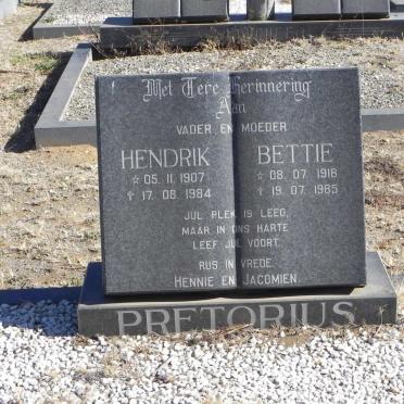 PRETORIUS Hendrik 1907-1984 &amp; Bettie 1918-1985