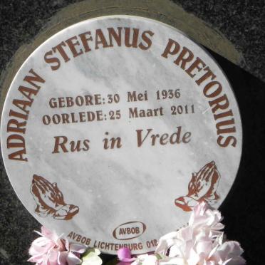 PRETORIUS Adriaan Stefanus 1936-2011