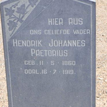 PRETORIUS Hendrik Johannes 1860-1919