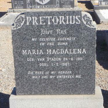PRETORIUS Maria Magdalena nee VAN STADEN 1911-1967